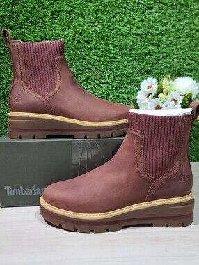 Timberland Cervinia Valley Chelsea Boots /MD Brown Full Grain US Women's 7.5 NEW